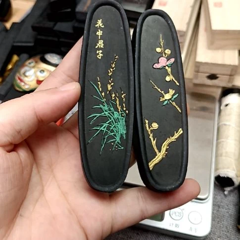 玉禾堂五草灯盏油烟一对