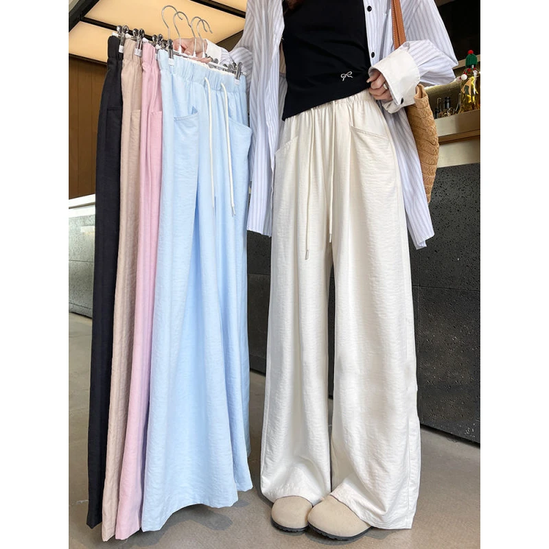 奶芙云朵休闲裤女显瘦春夏外穿薄款小个子运动窄版山本阔腿裤裤子