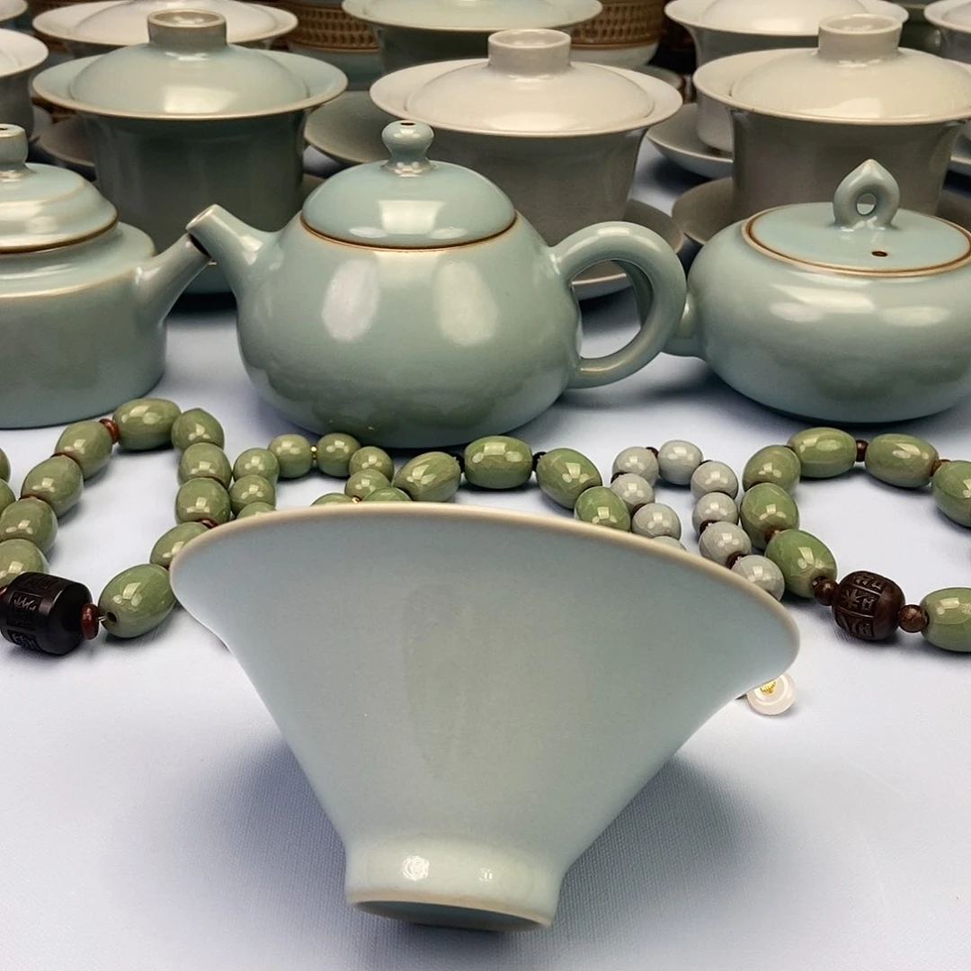 杯天青斗笠杯原矿原釉原产地