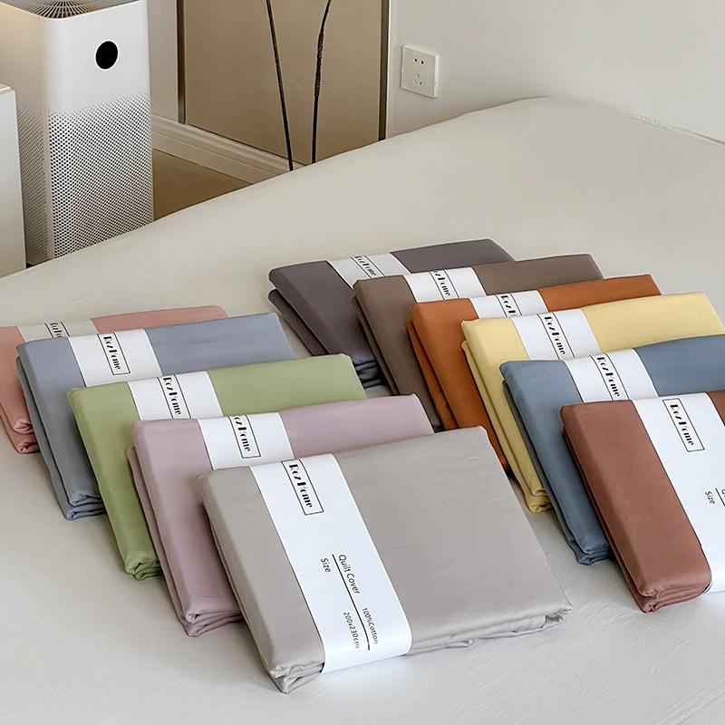 【床单被套枕套床笠单品集合链接】100%棉纯棉贡缎纯色细腻亲肤床品