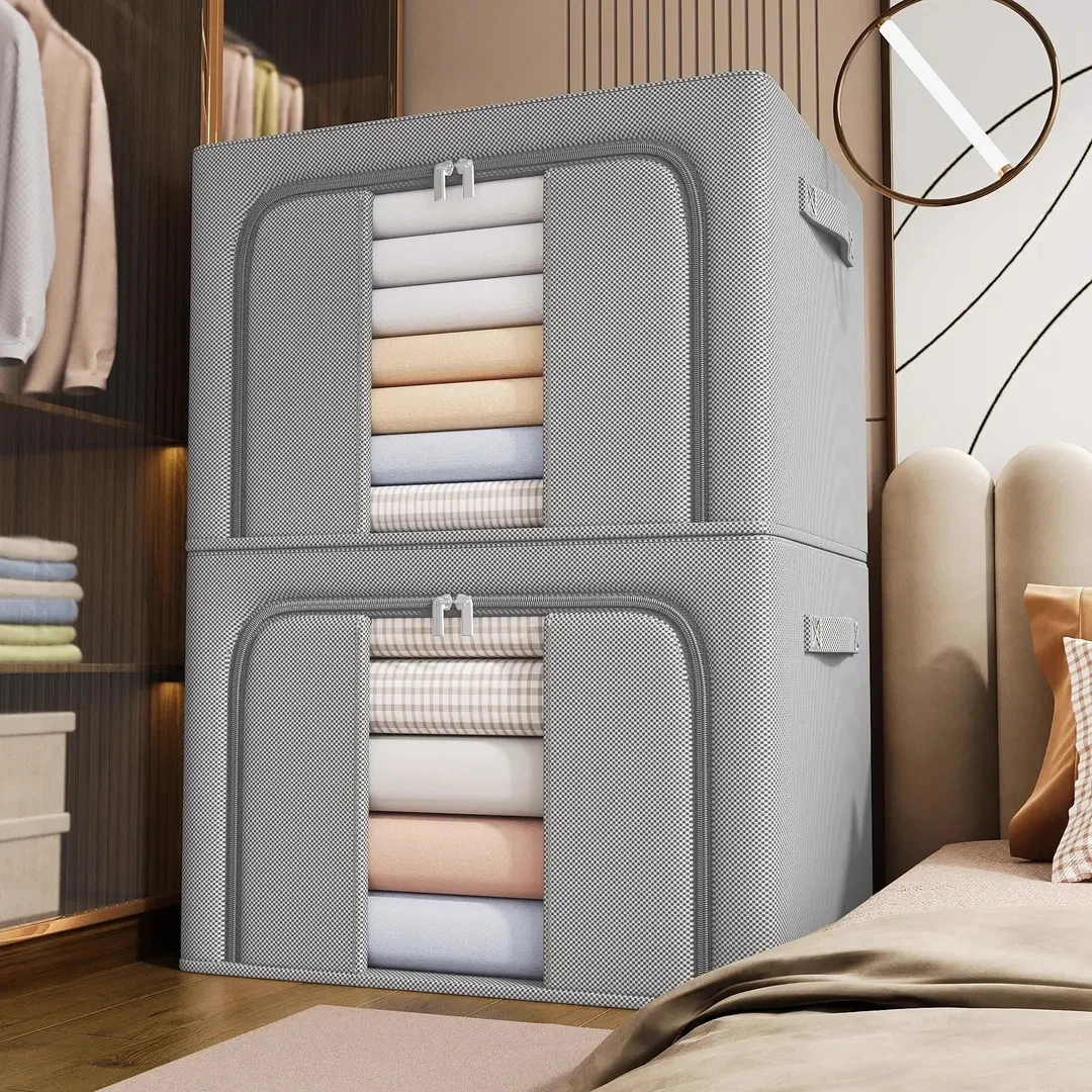 抢!特大号72L【拍一发三】牛津布大容量收纳箱加厚可折叠棉被衣服