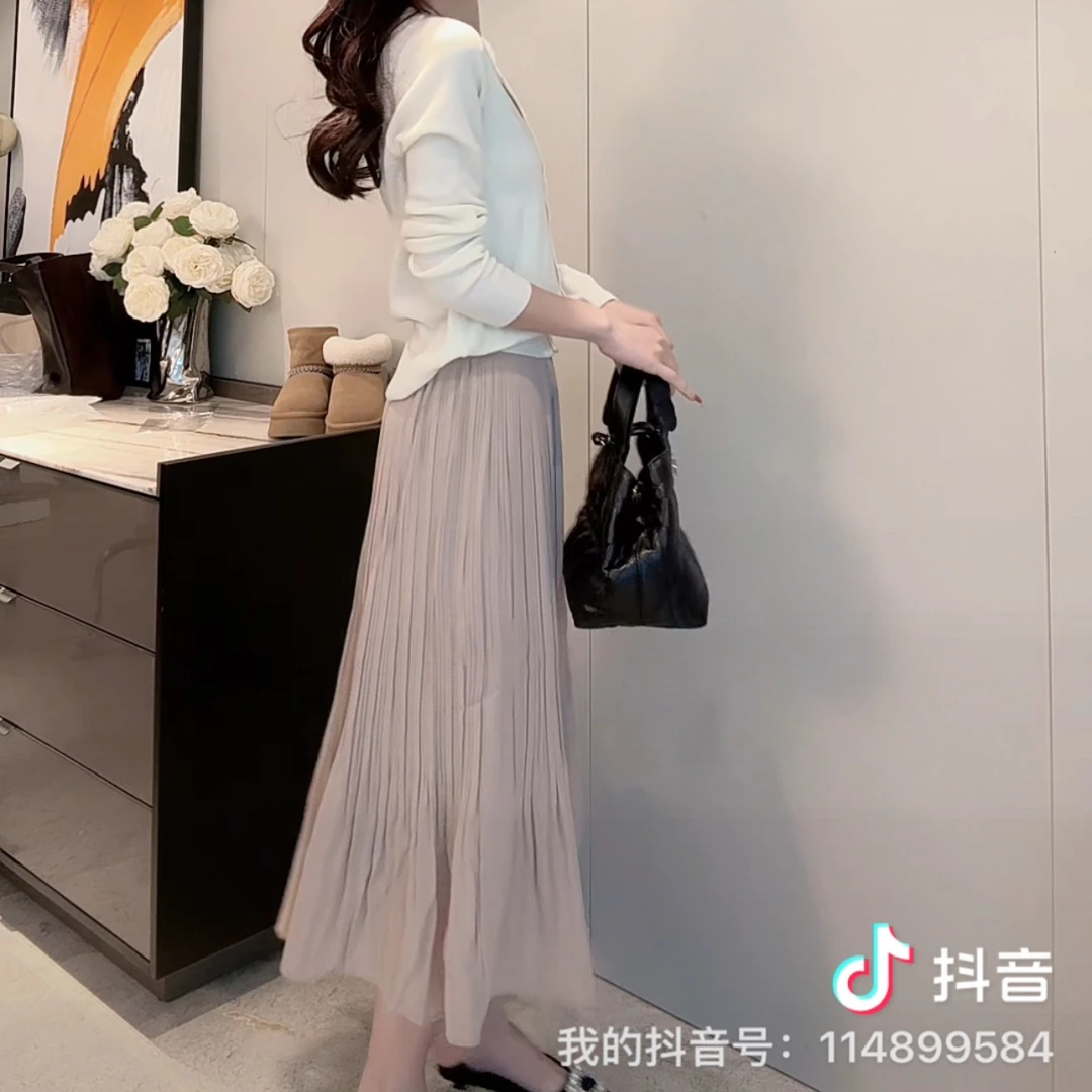 岑岑女装自制【褶皱压烫半身裙】薄款