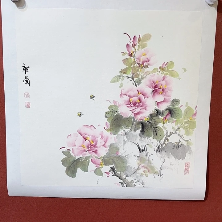 国画听兰老师花鸟