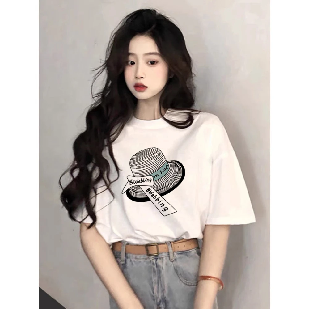 纯棉白色短袖t恤女2025新款爆款夏季设计感短袖女款爆款2025新款