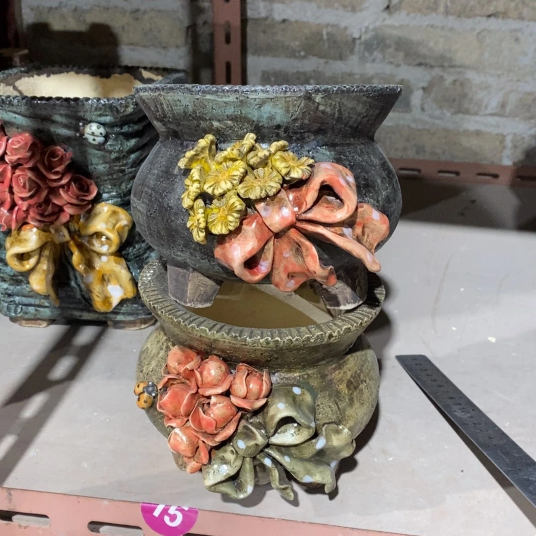 红陶青藤花器多肉花盆