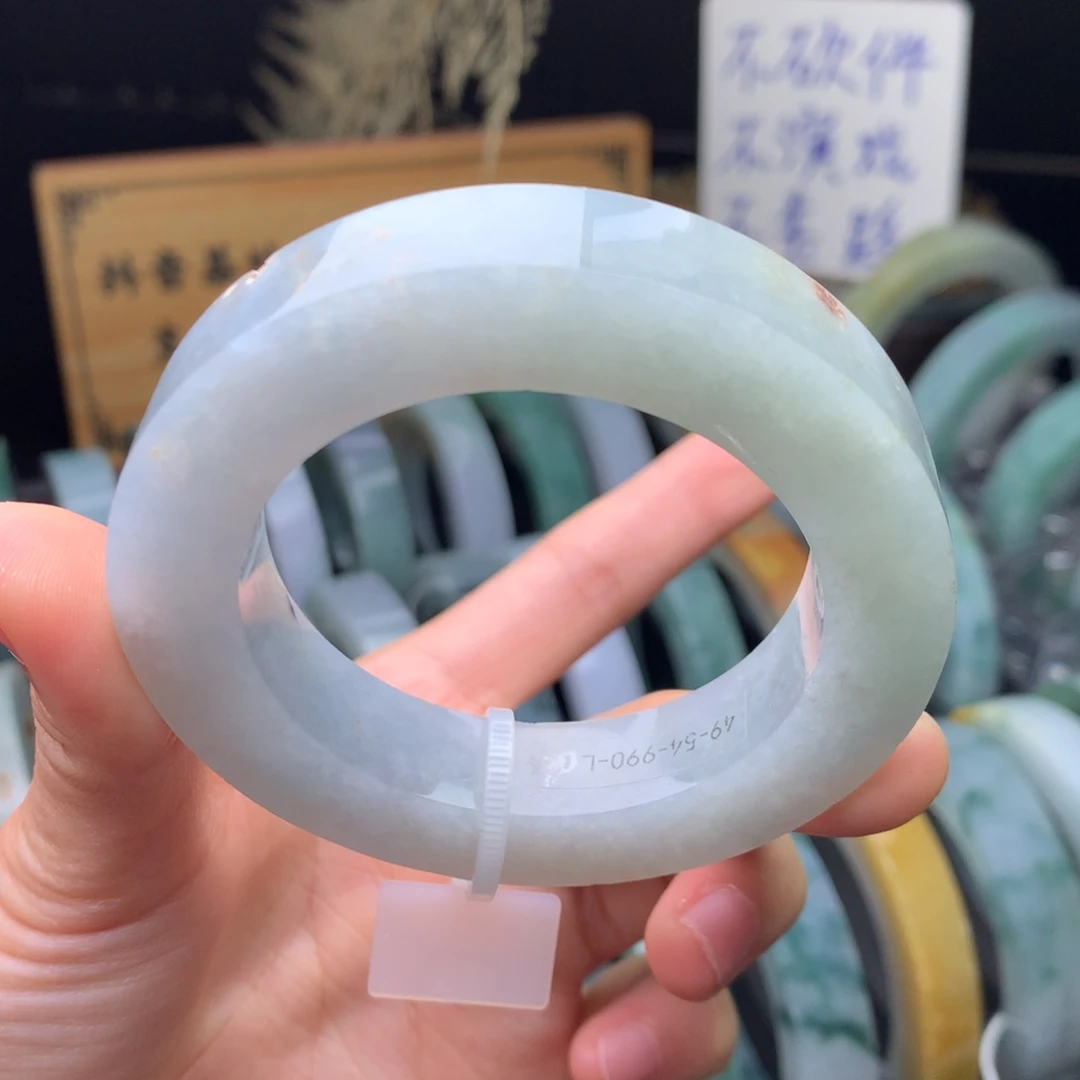 定制翡翠未镶嵌手镯定制不退不换