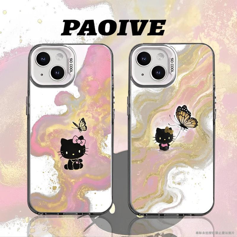 适用苹果华为vivo一加iPhone14小米手机HelloKitty支架彩银手机壳