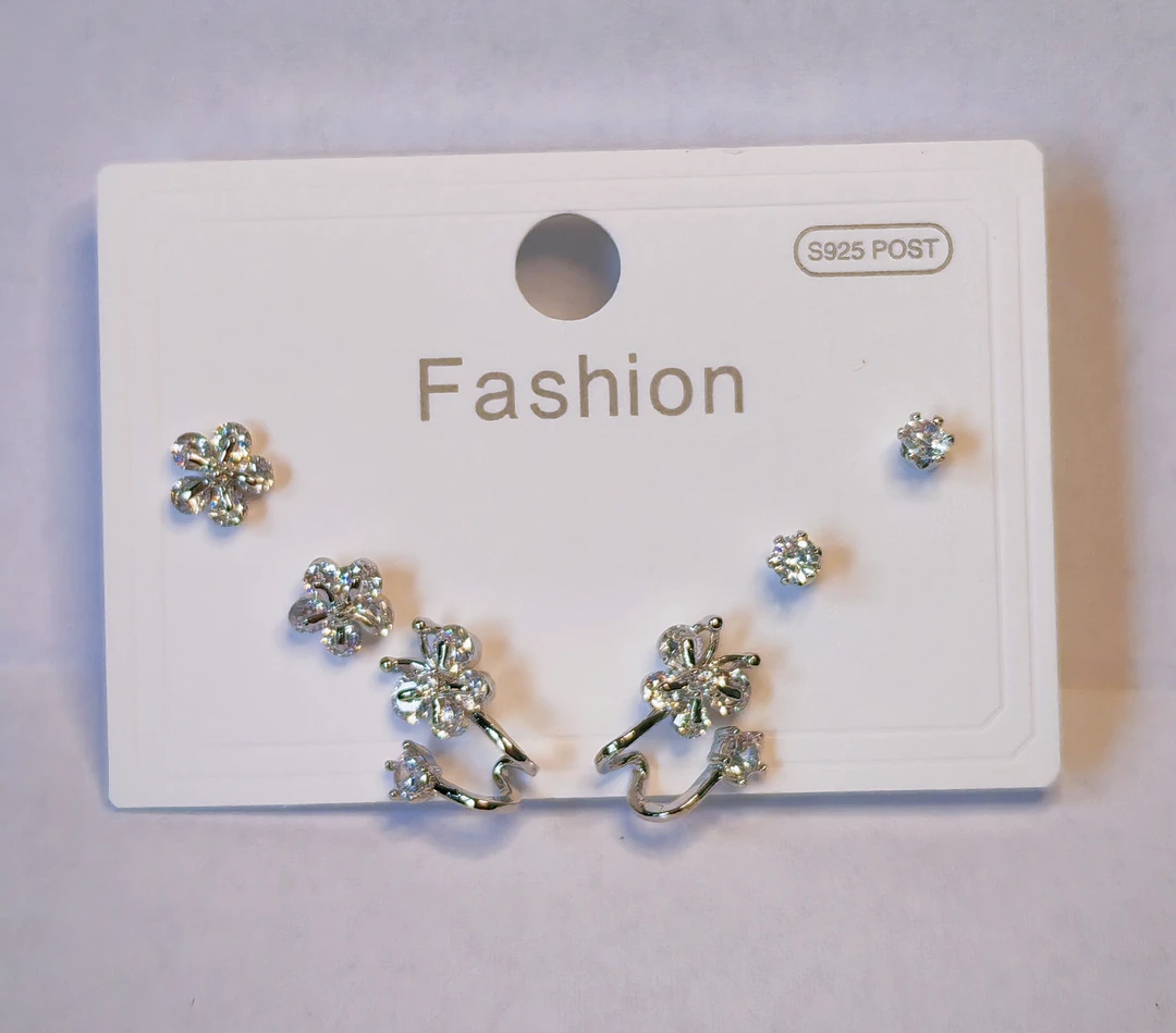 925银硅胶耳饰 银色法式极简风女耳钉甜美简约薄雾少女风