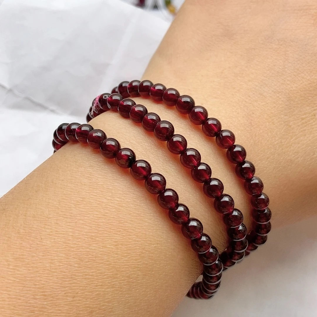 石榴石手链未镶嵌5.0