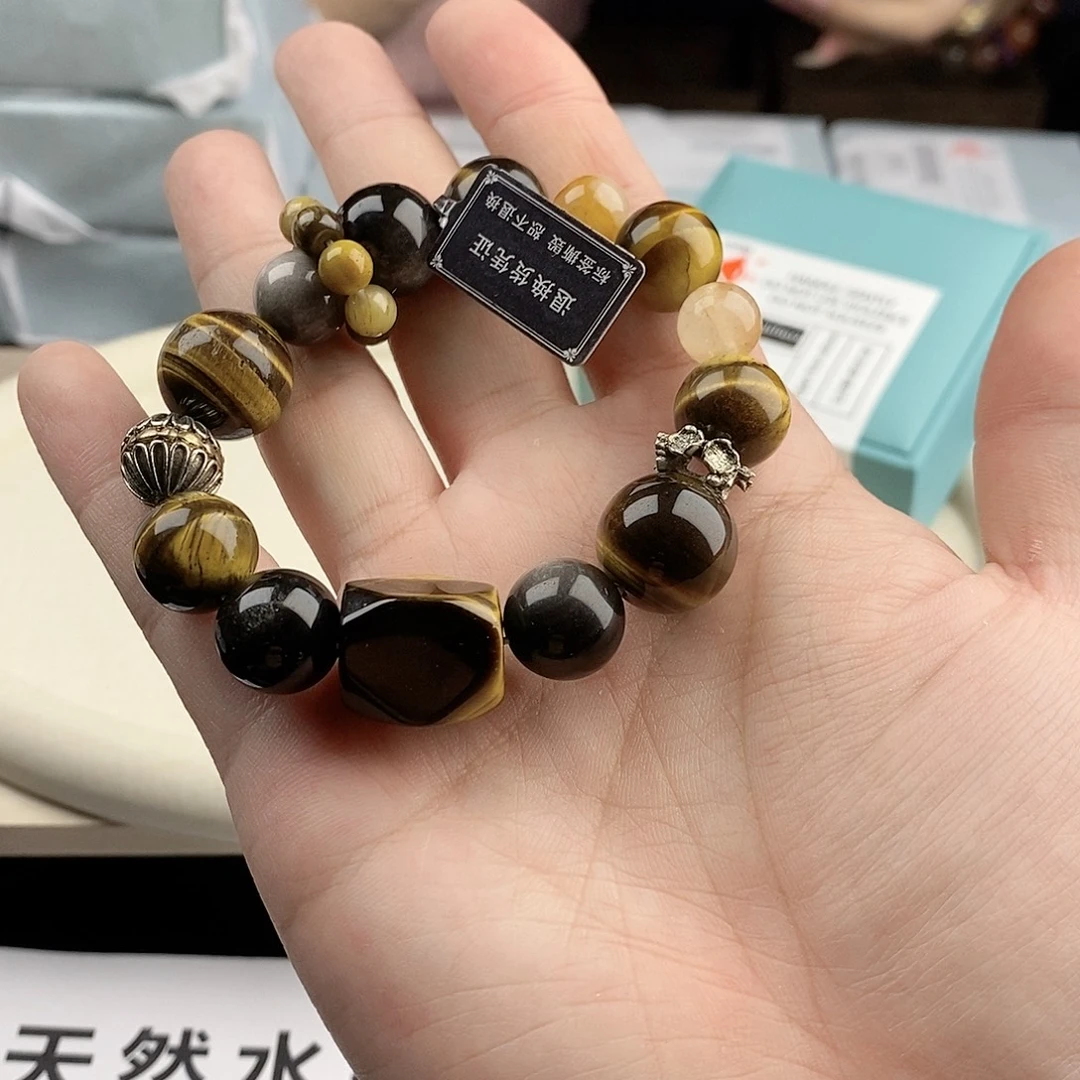 银S925镀金镶嵌手链水晶