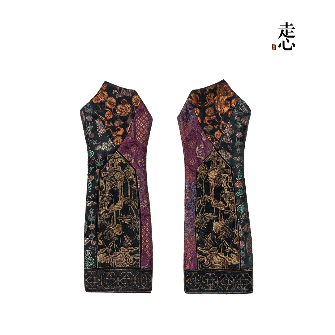 【香云走心】金漆潮雕 单只袖套25Z14603