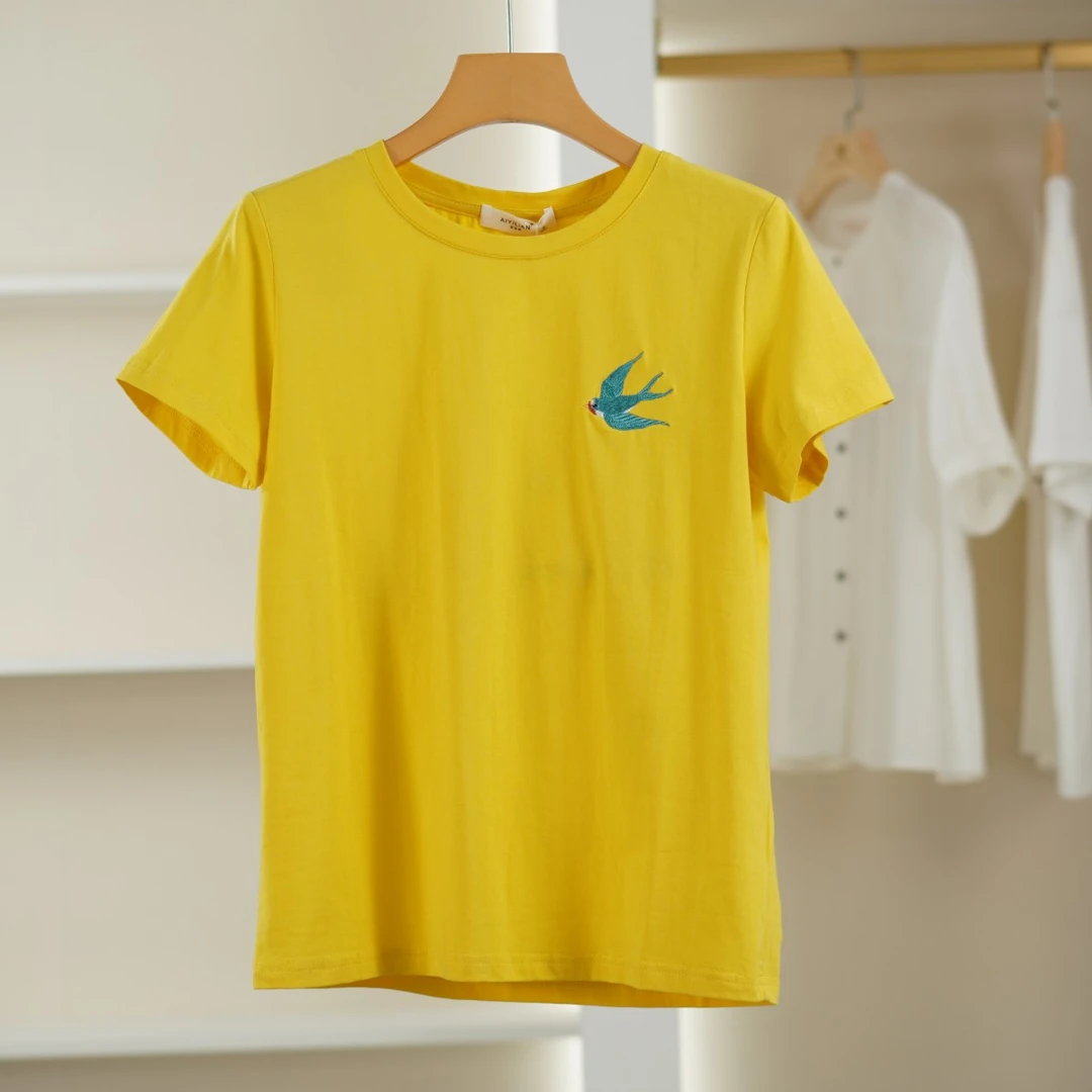 麦迪尚品【爱YL】K1037 夏季简约休闲短袖T恤衫商场撤柜女装