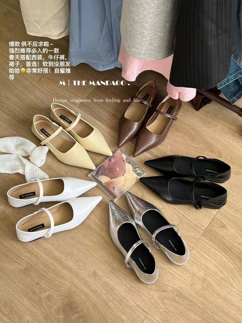 福秒-尖头！百搭简约玛丽珍单鞋（XZ17168#）爱唯依