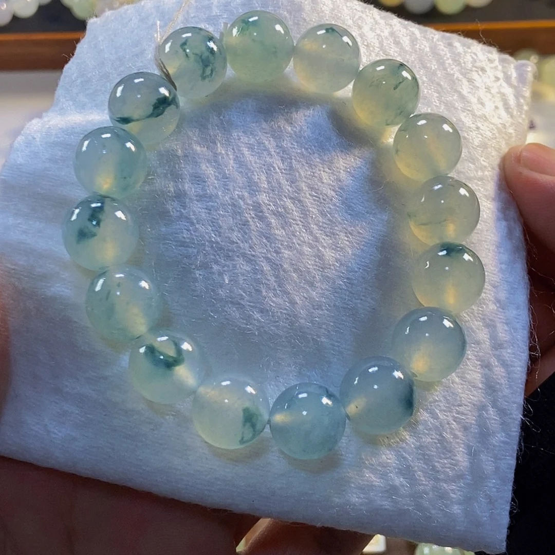 定制翡翠未镶嵌翡翠手串卡12+