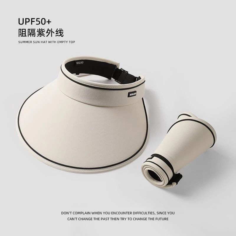 空顶防晒太阳帽遮阳帽帽檐遮脸户外夏季新款uv紫外线帽子骑车帽子