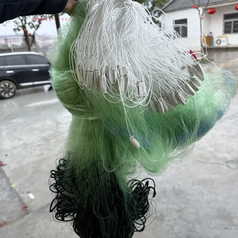 正宗船牌绿丝三层柔软丝渔网捕鱼网适用多种鱼类