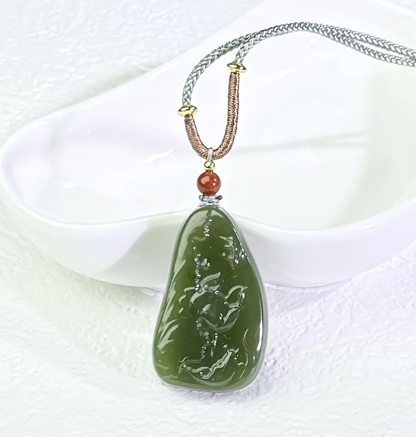 【小胖总珠宝】和田玉吉祥如意-年年有余吊坠