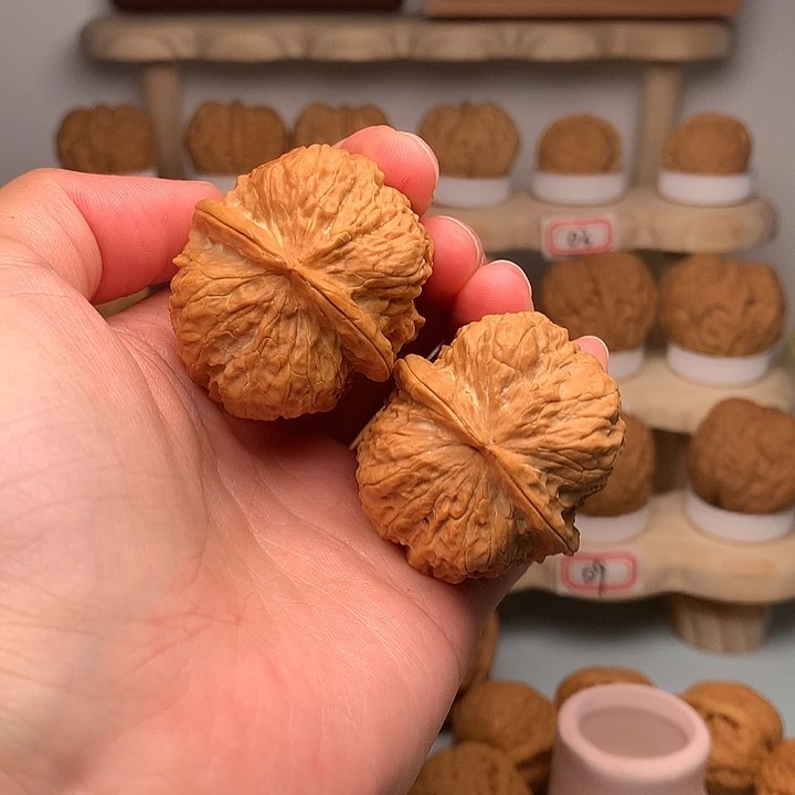 文玩核桃把件42方蟾39尺