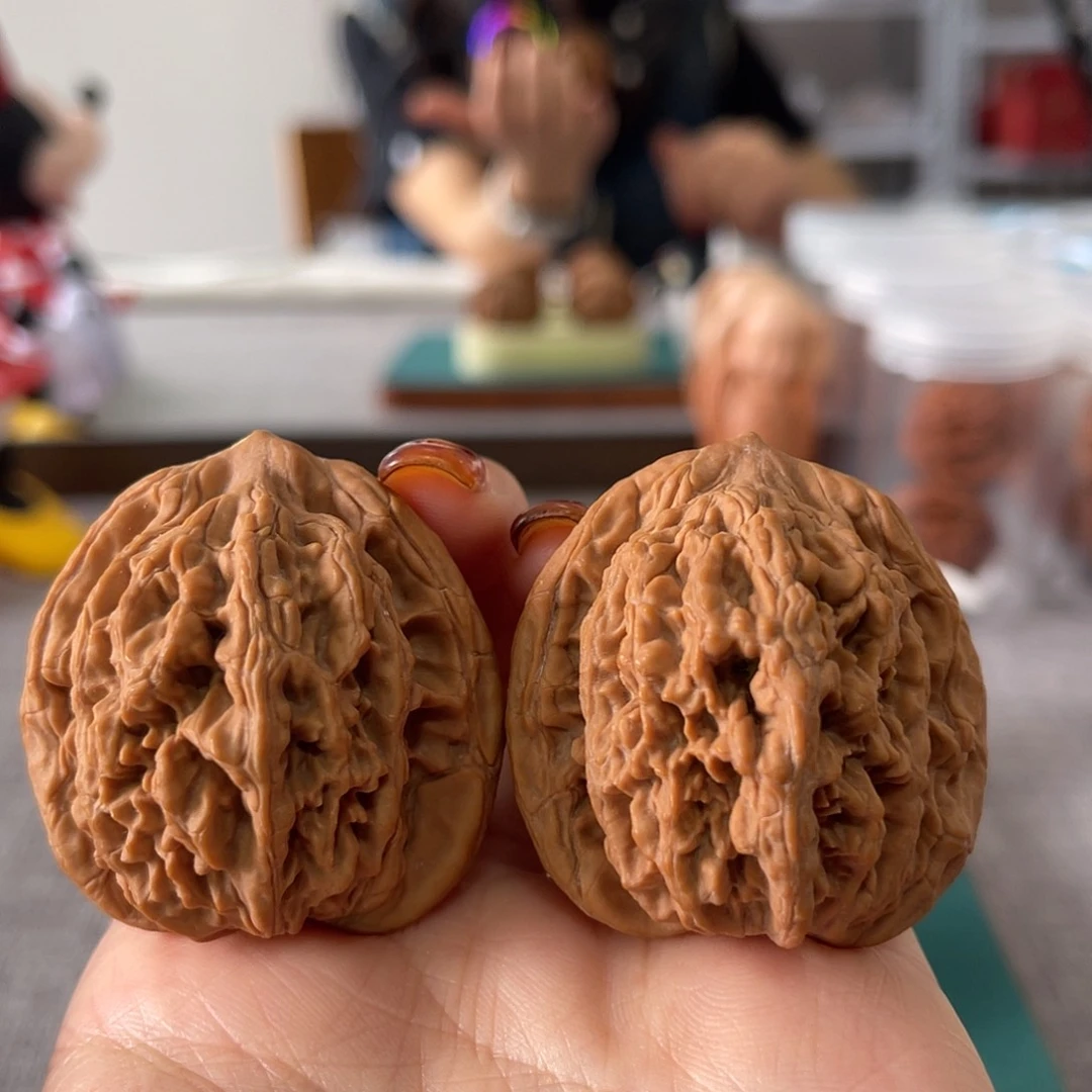 吊坠文玩核桃43虎头全品