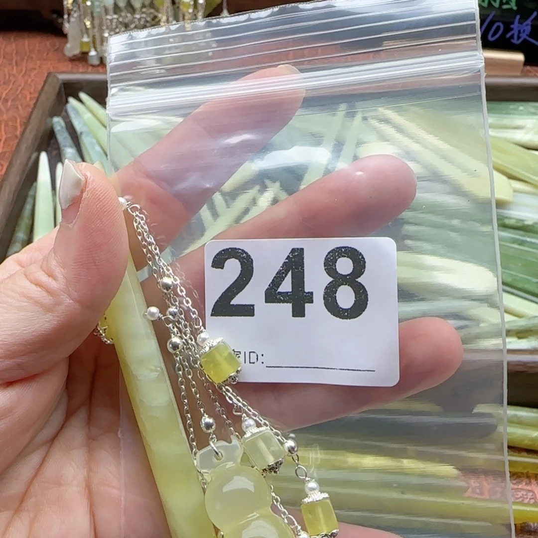 Y***未镶嵌蛇纹石玉发饰