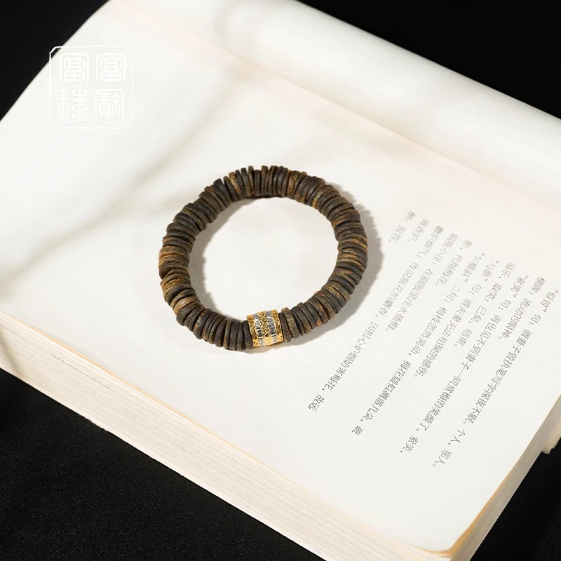 【顺念一】富富珠宝 沉香18k金手串（天然珠宝多样性发）