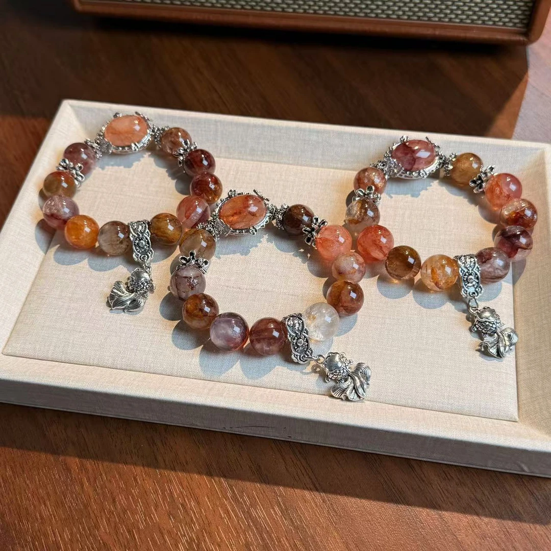 红胶花魔盒彩胶花水晶手串手链 颜色微差多样性发其一J66