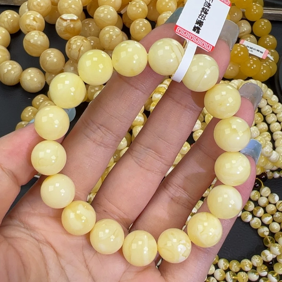 琥珀未镶嵌手链17.2白蜡