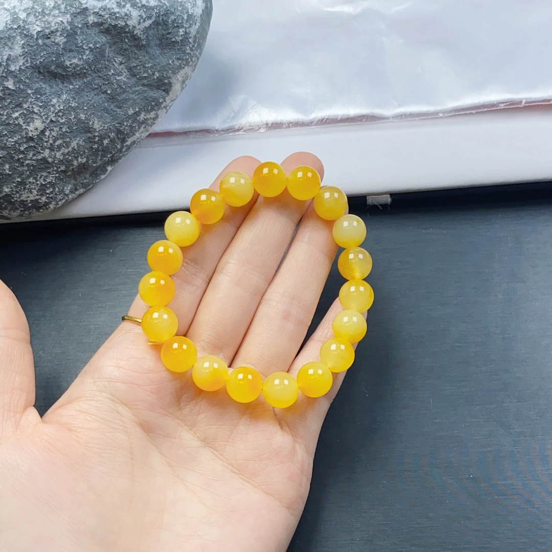 【聚宝严选】A769冰飘黄手串10妈妈款精致精美气质百搭