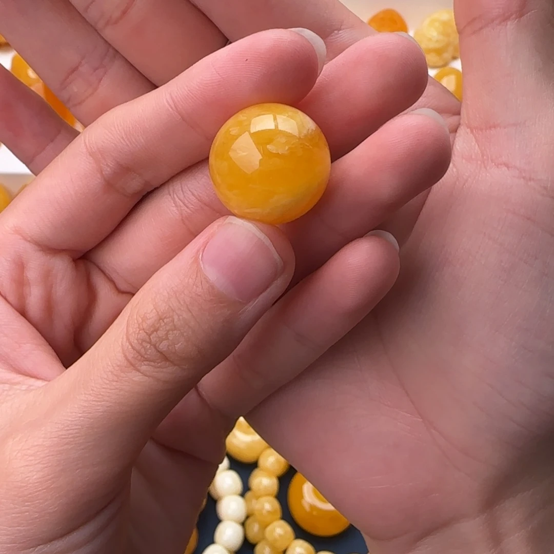 琥珀未镶嵌颈饰19圆珠