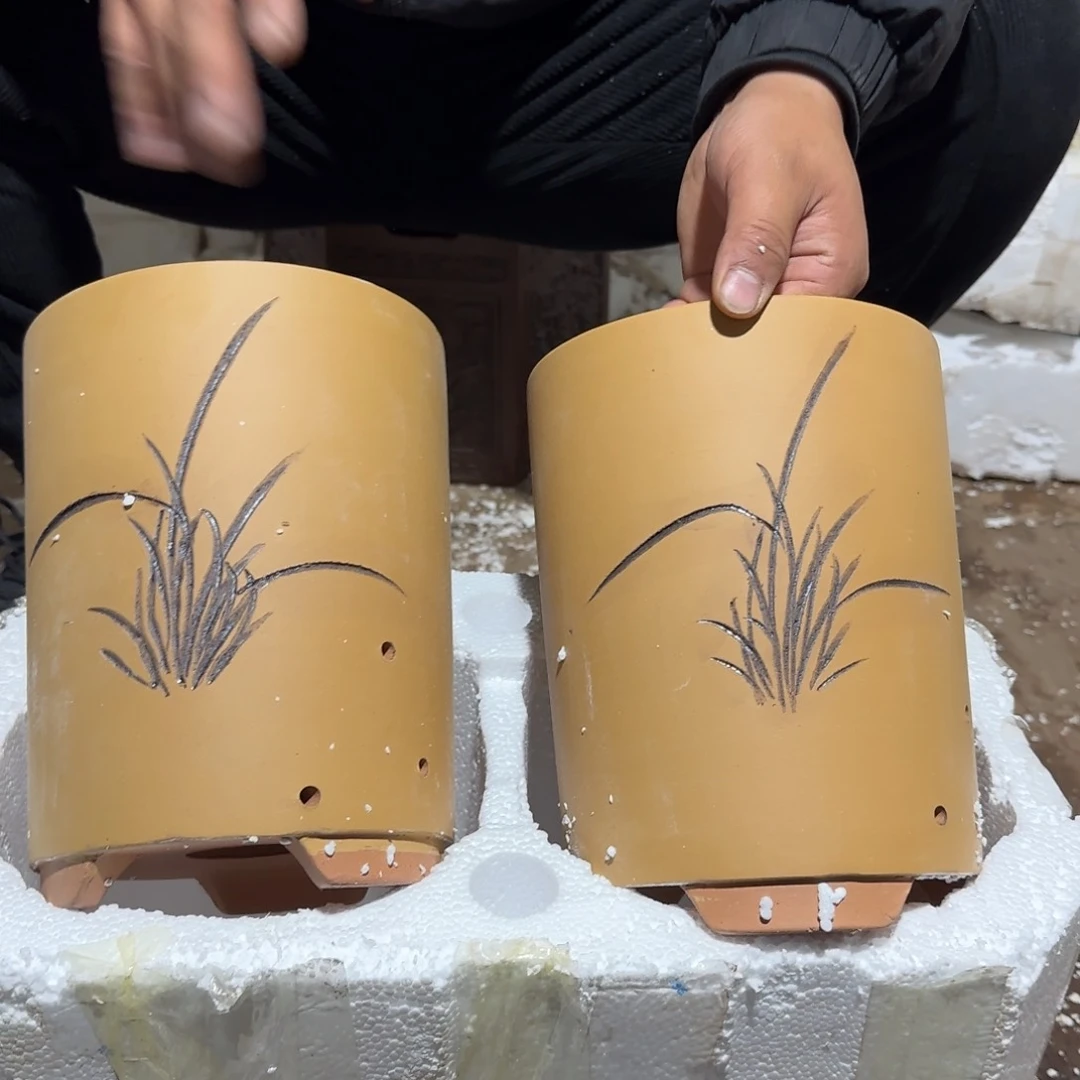 紫砂花盆口径13高度18