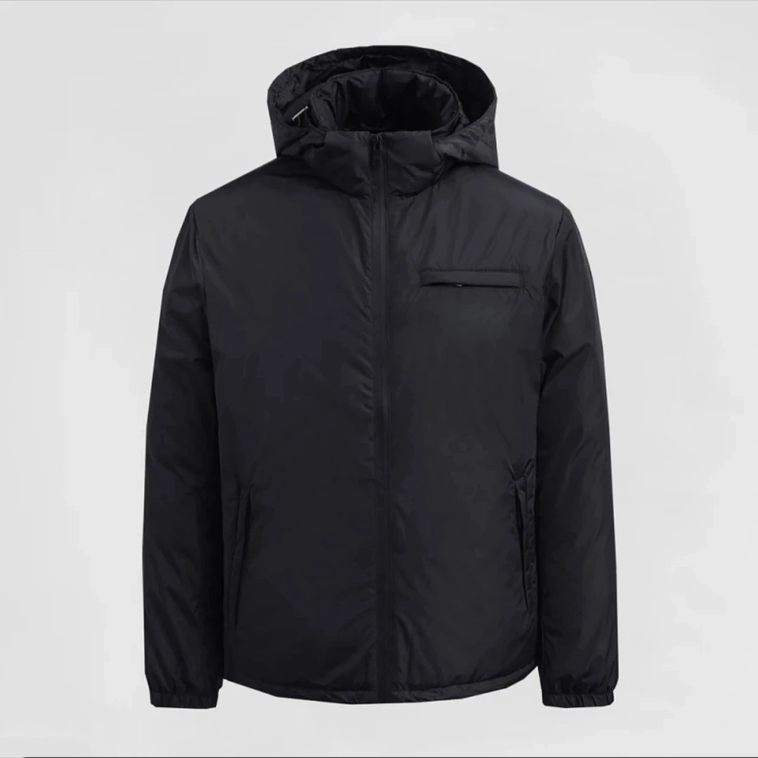 男士秋冬款连帽可拆卸时尚夹克外套