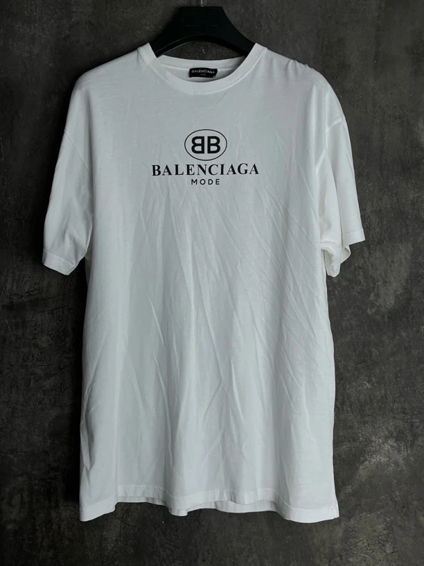 全新未使用 Balenciaga/巴黎世家 M码*1/双B印花logo短袖/02761