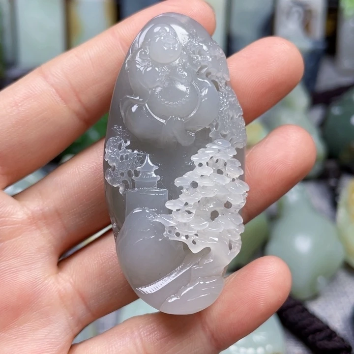 和田玉未镶嵌挂件