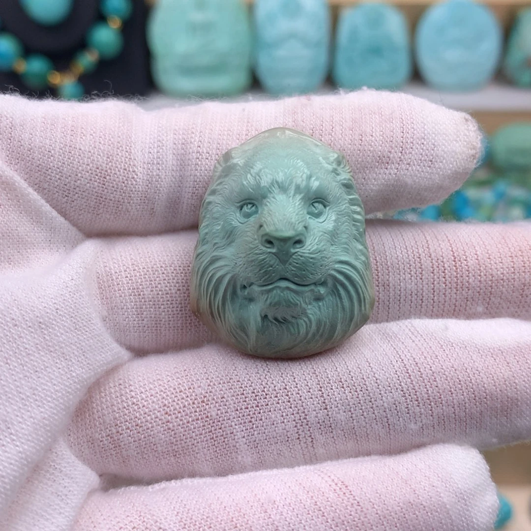 未镶嵌绿松石珠宝奇石25.1mm