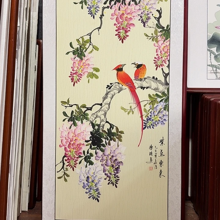 国画带框尺寸63*123厘米
