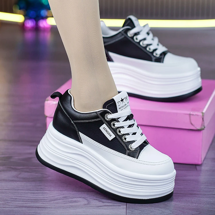 629新款厚底网面透气轻便舒适简约休闲时尚百搭小个子增高休闲鞋