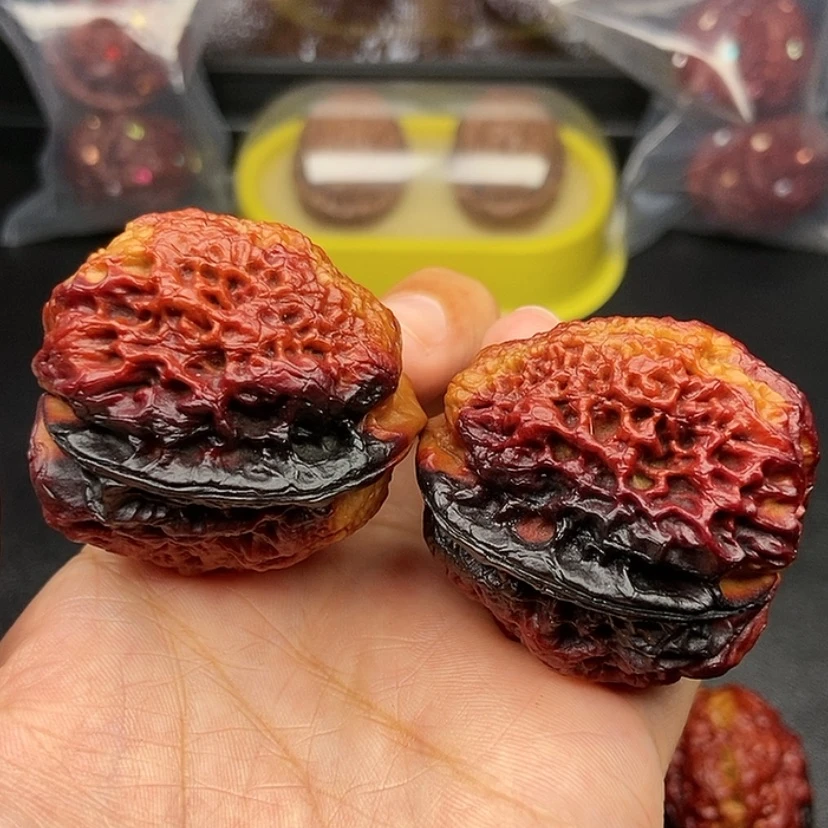 【闪购商品】把件文玩核桃42尺鱼子金蟾