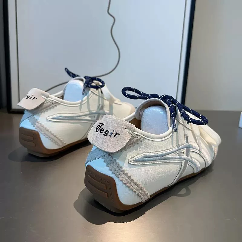 爆款内增高德训鞋女2025秋季新款平底软底百搭糖果色休闲运动板鞋