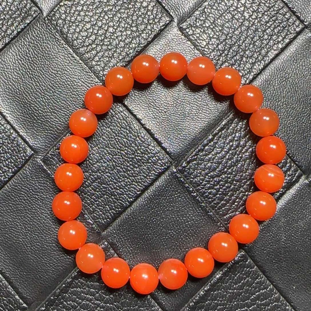 南红玛瑙未镶嵌圆珠单圈