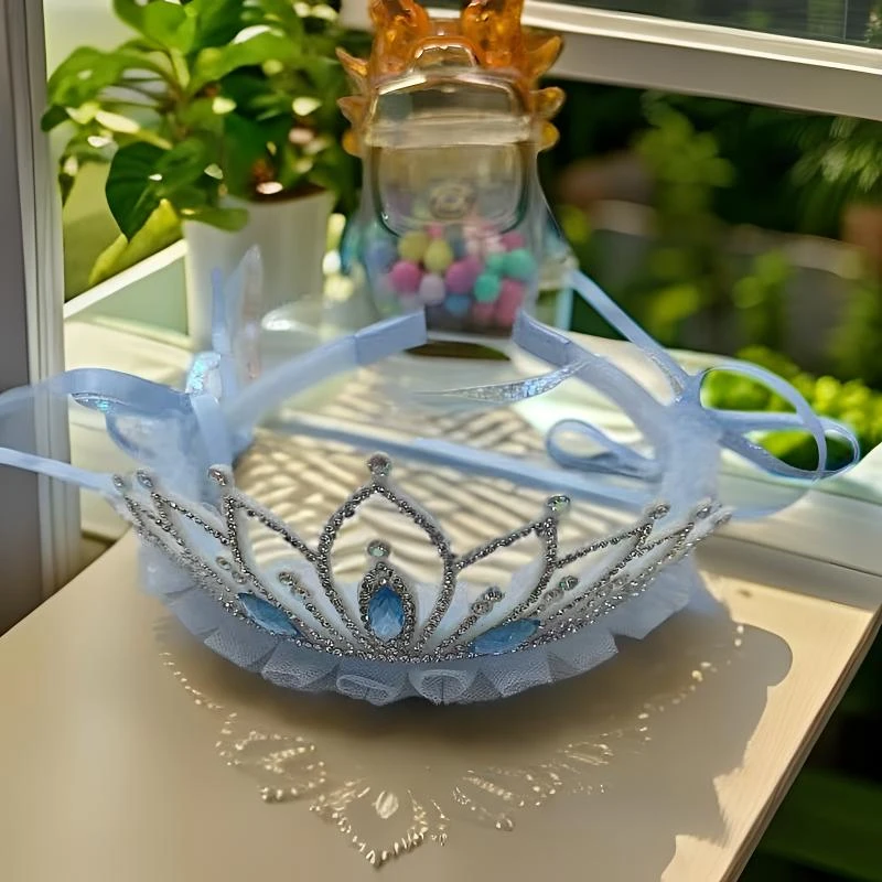 女卡通风2025公主风发饰王冠女童可爱饰品头饰蝴蝶结