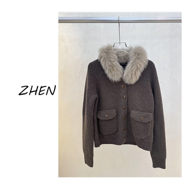 【ZHEN】25K01650 2025新款秋冬外套职场风小众设计师款大衣