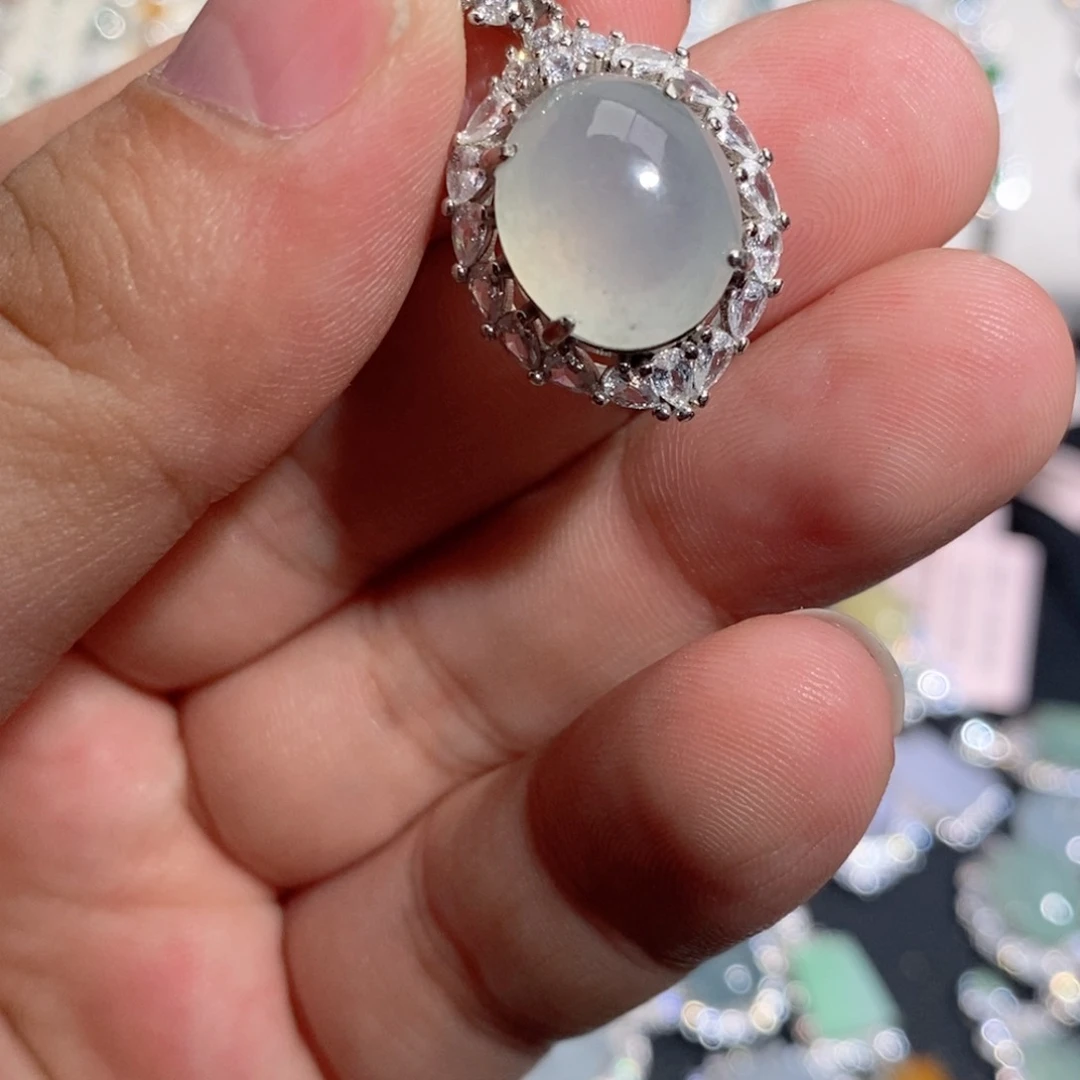 翡翠银S925镶嵌颈饰k j k k