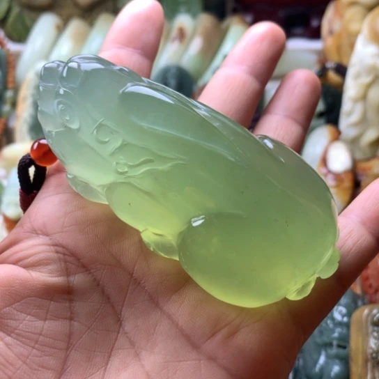 蛇纹石玉未镶嵌岫玉手把件