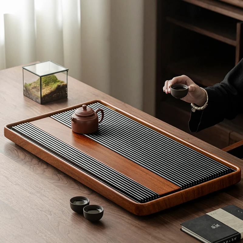 唐仙高端竹制茶盘茶具家用小茶台办公长方形功夫茶托盘2025新款