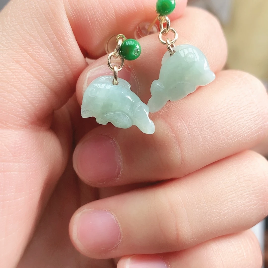 翡翠耳饰未镶嵌耳饰