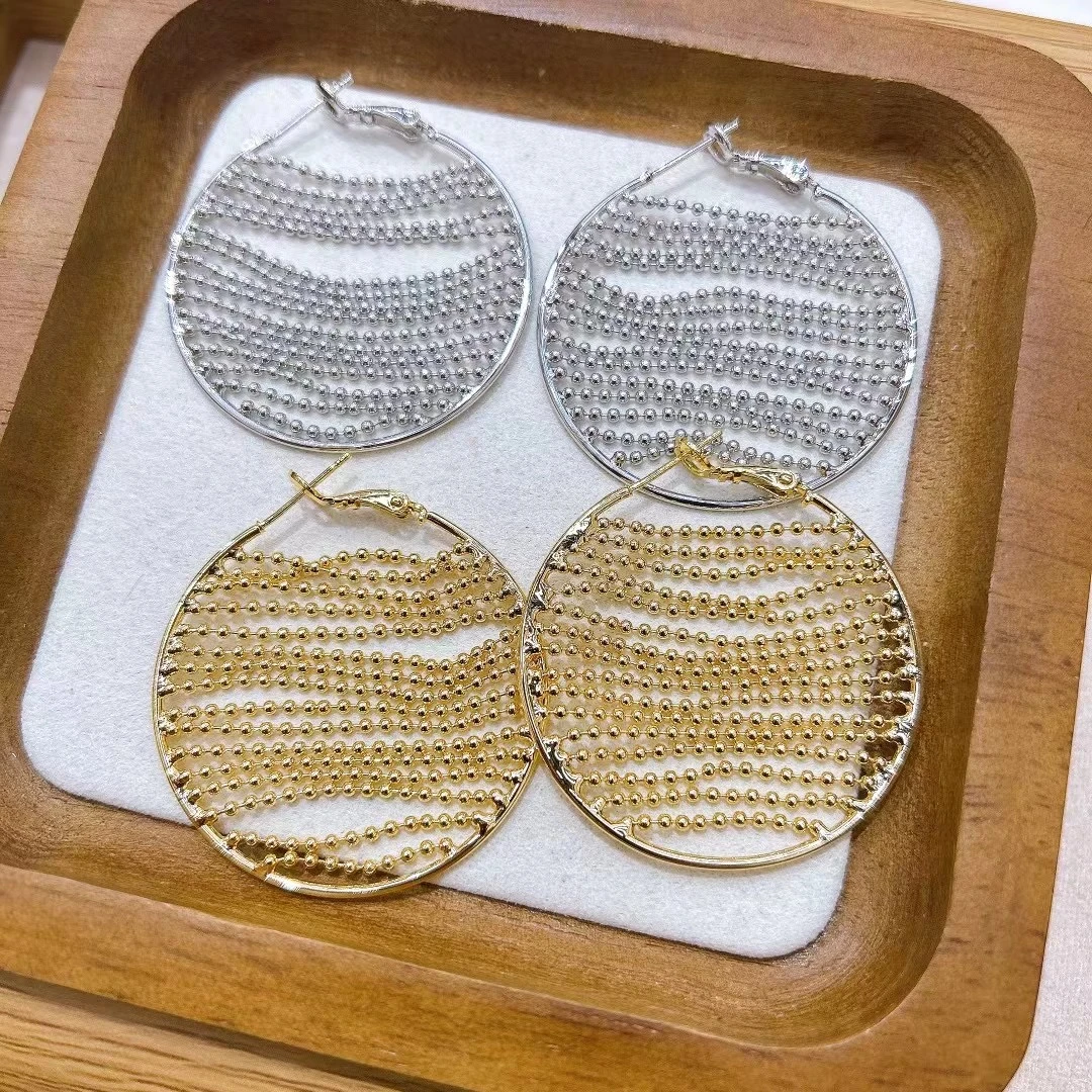 铜合金锆石耳饰 铜合金耳饰（直播间选款）时尚简约百搭耳钉精致