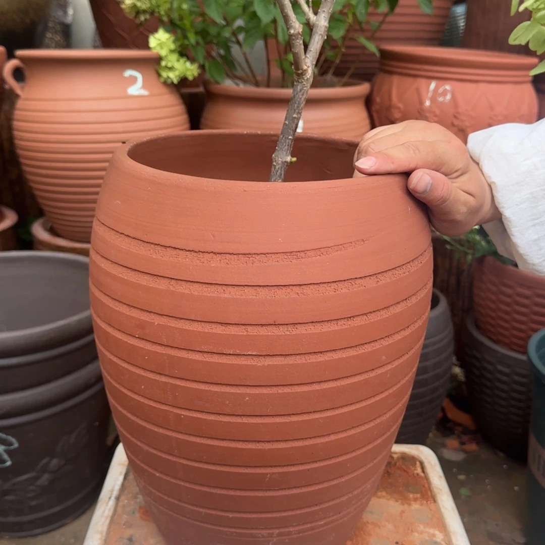 紫砂花盆口22高33宜兴紫砂