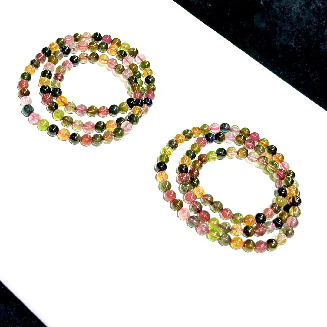 【YS2】老矿碧玺多圈手串-约5mm（多样性发其一）