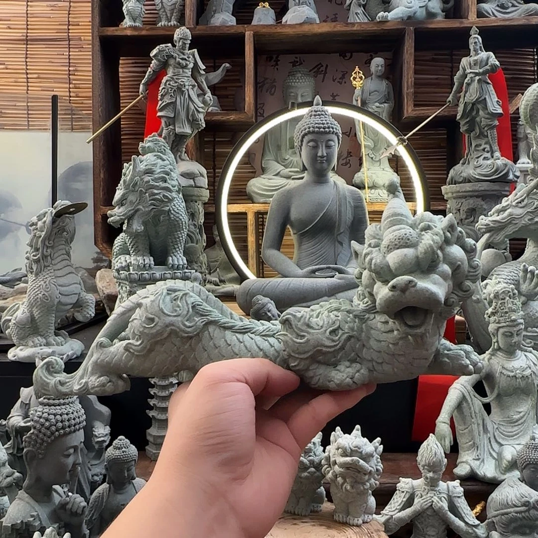 石材30公分趴下貔貅一只