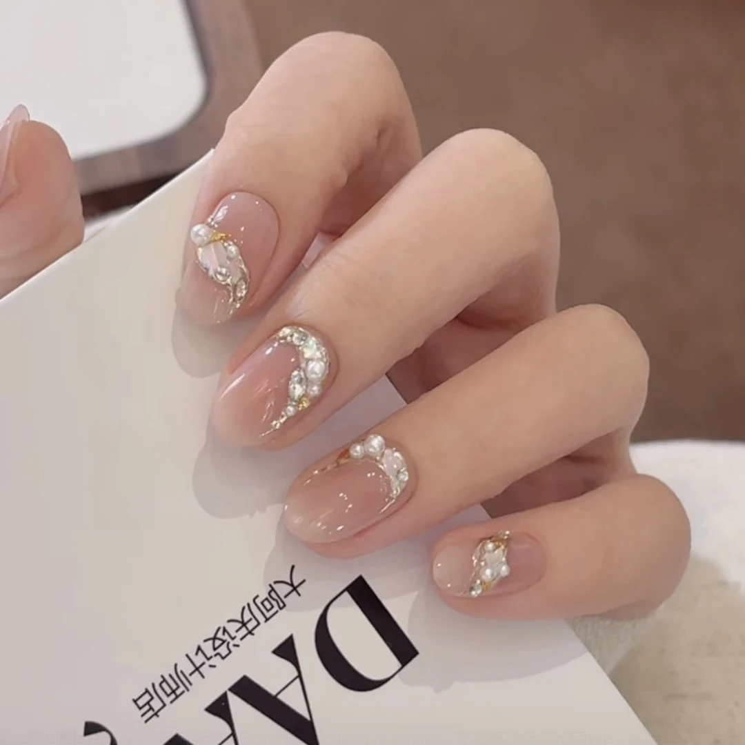 【双鱼座】纯手工可拆卸穿戴甲10片高级气质显白美甲